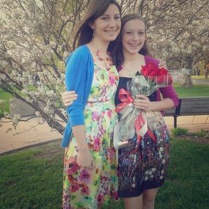 Knee length floral dress